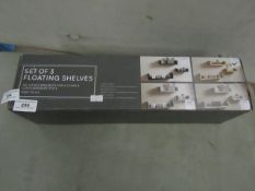 Set of Floating Shelves (Oak Effect) - Unchecked & Boxed.