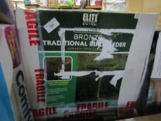 Elite Bronze Traditional Bird Feeder. Boxed but unchecked