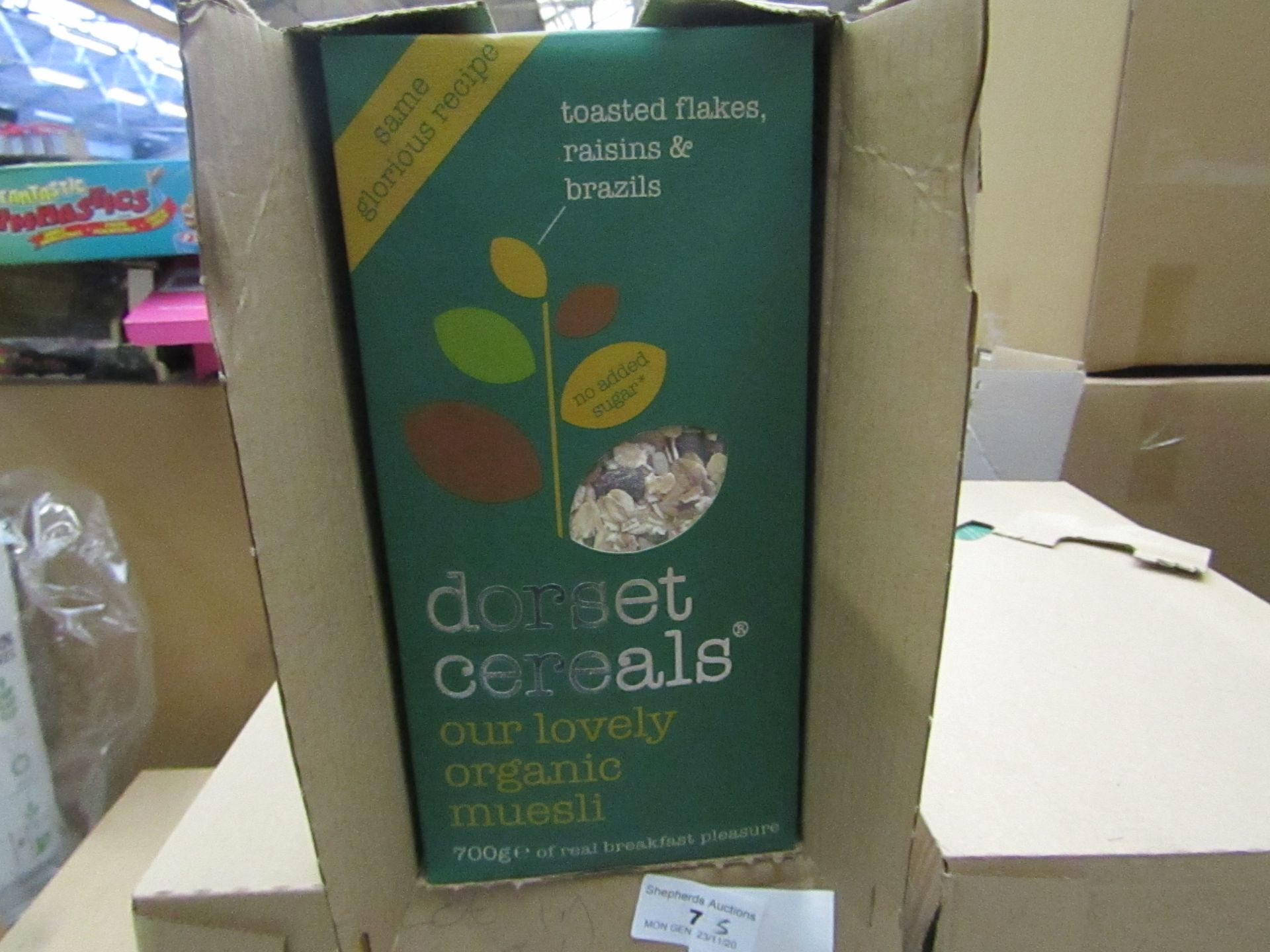 5x Dorset Cereals - Organic Muesli (Toasted Flakes Raisins & Brazils - All Unused & Boxed.