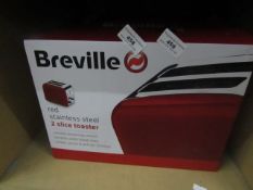 Breville - Stainless Steel Red - 2 Slice Toaster - Unchecked & Boxed.