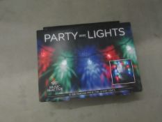 2x Paladone - Party Wire Lights (Music Reactive) - Unused & Boxed.