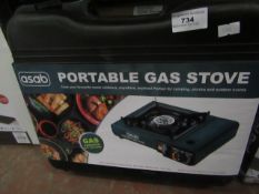 Asab Portable Gas Stove. New & Comes in a carry case