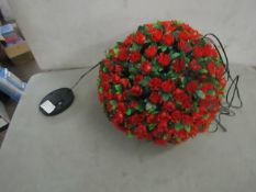 3x Asab - Solar Powered Topiary Ball - (2 Boxed 1 Unboxed) - Boxes May Be Damaged.