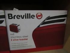 Breville - Stainless Steel Red - 2 Slice Toaster - Unchecked & Boxed.
