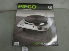 PIFCO - 1500W Boiling Ring / Single Electric Hob - Unchecked & Boxed.