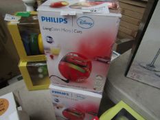 2x Philips - Micro Disney Cars Lights - Untested & Boxed.