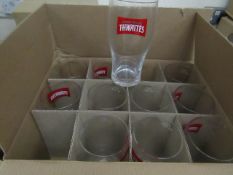 2 Boxes of 12 Thwaites Pint Glasses. New & Boxed.