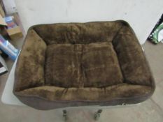 Cruffs Brown Dog Bed 80x50cm Approx - UnPackaged.