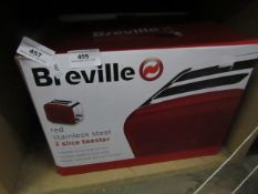 Breville - Stainless Steel Red - 2 Slice Toaster - Unchecked & Boxed.