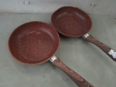 2x Copper Stone Pan's - One Pan Bent.