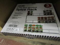 Asab - 3 Tier Door Mounted Spice Rack - Unchecked & Boxed.