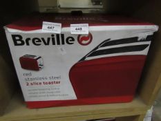 Breville - Stainless Steel Red - 2 Slice Toaster - Unchecked & Boxed.