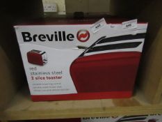 Breville - Stainless Steel Red - 2 Slice Toaster - Unchecked & Boxed.