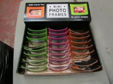 Box of 24 Mini Metal Photo Frames - New & in a Counter Display Box.
