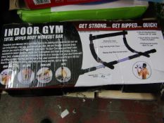 Indoor Gym - Upper Body Workout Bar - Unchecked & Boxed Damaged.