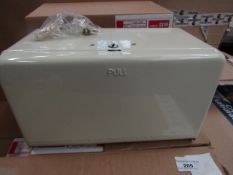 Dulton Wall Hung Metal Paper Dispenser in Ivory with Fixings - New & Boxed.