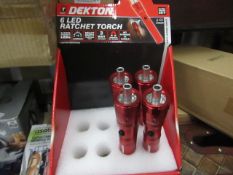 Dekton - Ratchet Torch (6 LED, 18 Lumens) - New With Tags.