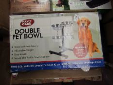 Maxi Care - Double Pet Bowl - Unchecked & Boxed.