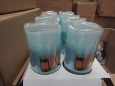 8x Blue LED Indoor Artificial Candles (With Timer Mode 4/8 Hrs) Battery Operated - New & Boxed.