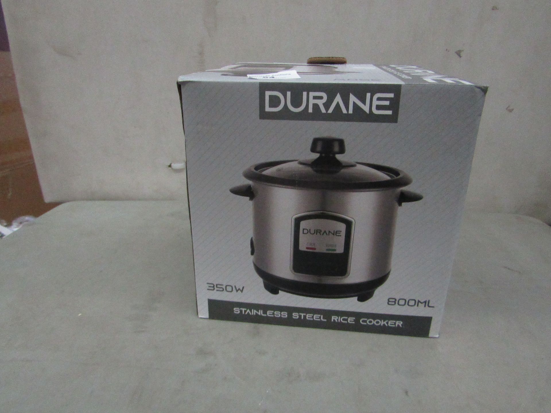 Durane - 350w Stainless Steel Rice Cooker - Unused & Boxed.