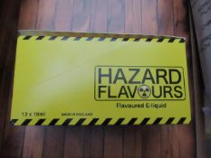 5x Boxes of 10 - Hazard Flavours - E-Liquid - Bio Lemon Tart (12mg 10ml Bottles) - All Unused &
