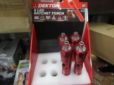 Dekton - Ratchet Torch (6 LED, 18 Lumens) - New With Tags.