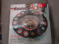 Roulette - 16 Glass Lucky Shot Drinking Game - Unchecked & Boxed.