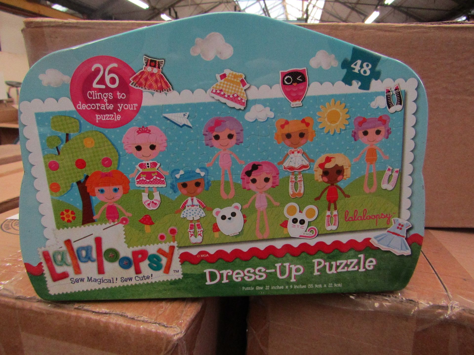 Box of 6 Lalaloopsy Dress Up Puzzles in Metal Tins - New & Boxed.