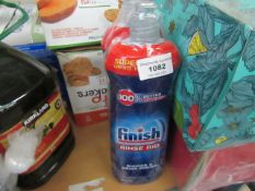 2x 800ml bottles of Finish Rinse aid.