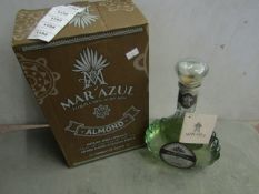 NO VAT!! 1 X 700ml Bottle of Mar Azul Almond flavoured Tequila, 25% ABV (50% proof), new and sealed,