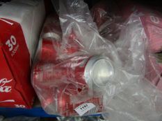 Bag of approx 30x 330ml cans of Coca Cola, BB 07/21