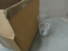 Box of 12x Herrljunga Cider Pint Glasses, new and boxed