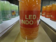 8x Orange LED Indoor Artificial Candles (With Timer Mode 4/8 Hrs) Battery Operated - New & Boxed.