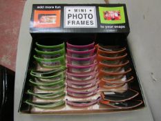 Box of 24 Mini Metal Photo Frames - New & in a Counter Display Box.