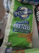 650g bag of Pen State baked Pretzels in sour cream and chive flavour, BB Jun 2021