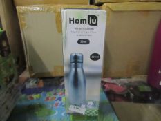 Homiu - Metal Hot & Cold Bottle - Unchecked & Boxed.