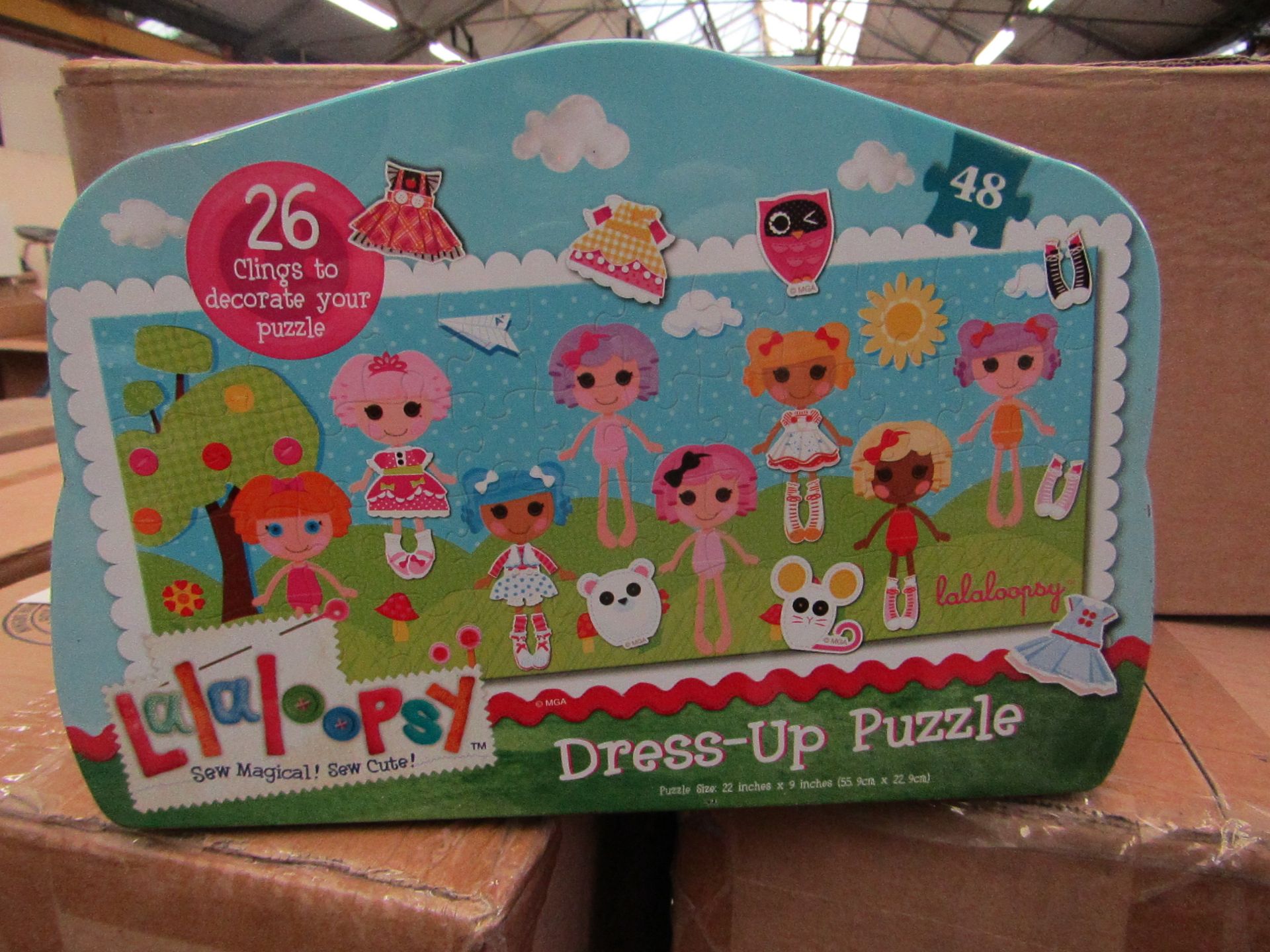 Box of 6 Lalaloopsy Dress Up Puzzles in Metal Tins - New & Boxed.