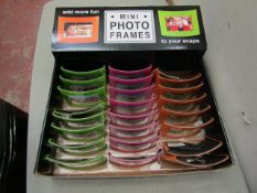 Box of 24 Mini Metal Photo Frames - New & in a Counter Display Box.