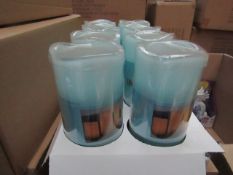 8x Blue LED Indoor Artificial Candles (With Timer Mode 4/8 Hrs) Battery Operated - New & Boxed.