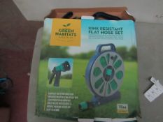 Green Habitats - Kink Resistant Flat Hose Set - Unchecked & Box Damaged.