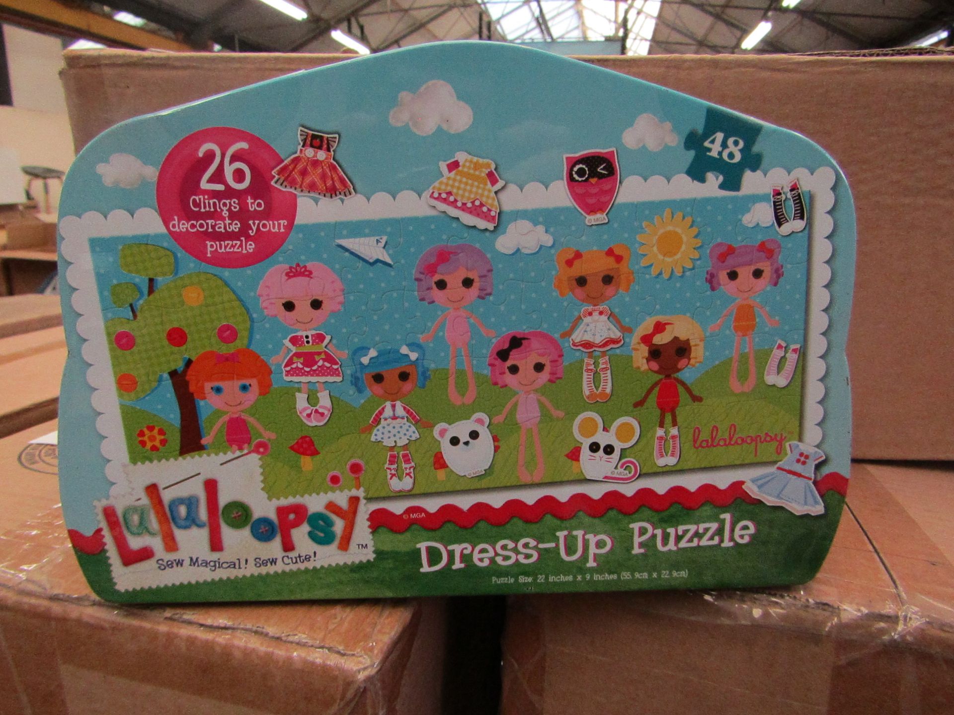 Box of 6 Lalaloopsy Dress Up Puzzles in Metal Tins - New & Boxed.