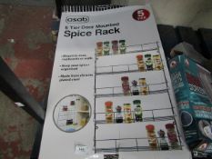 Asab - 5 Tier Door Mounted Spice Rack - Unchecked & Boxed.