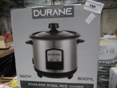 Durane - 350w Stainless Steel Rice Cooker - Unused & Boxed.