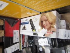 Bosch Style to Go hair straighteners, unchecked and boxed.