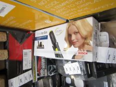 Bosch Style to Go hair straighteners, unchecked and boxed.