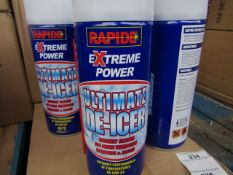 Rapide - Extreme Power Ultimate De-Icer - 400ml (Box of 6 Units) - All Unused & Boxed.