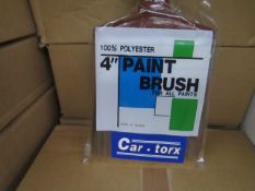 Box 12x Car Torx - 4" Paint Brushes - New & Boxed.