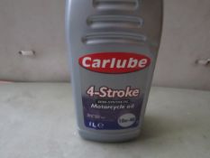 5x Carlube - 4 Stroke Semi-Synthetic MotorCycle Oil 10W / 40 (1 litre) - Unused.