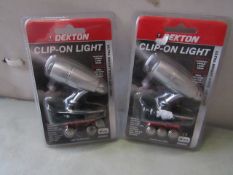 2x Dekton - Clip-On Light - New & Packaged.