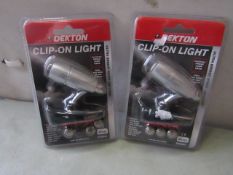 2x Dekton - Clip-On Light - New & Packaged.